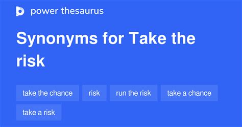 RISK Synonyms: 81 Similar and Opposite Words .